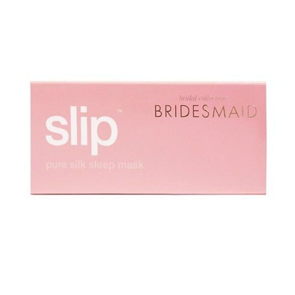 Slip Silk Sleep Mask Bridesmaid Pink Embroidered 100% Pure Mulberry Silk… - Picture 1 of 11